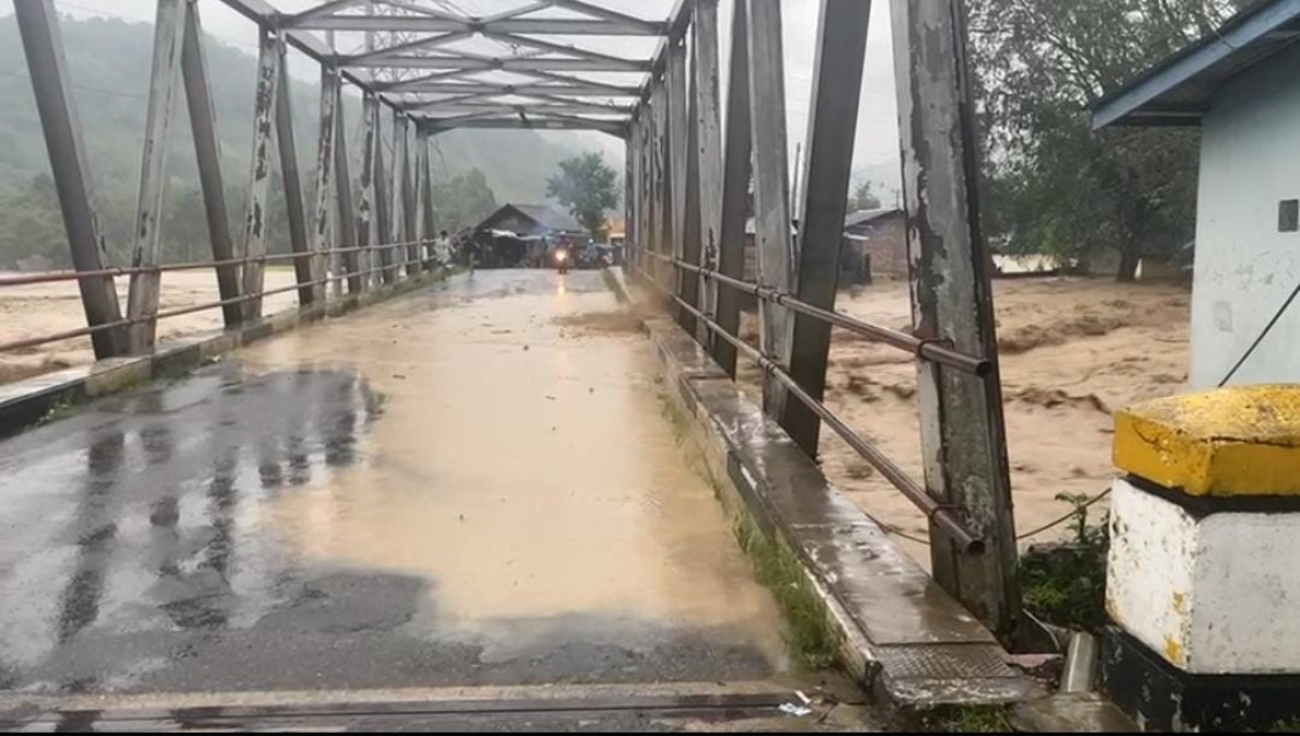 Sungai Lematang Meluap Kabupaten Lahat Terendam Banjir