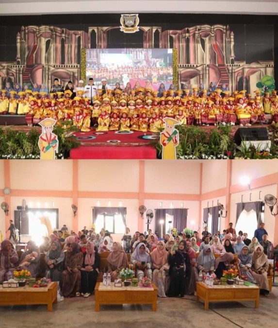 PAUD Unggulan Ar-Risalah Wisuda Anak Didik Soleh dan Solehah Berprestasi