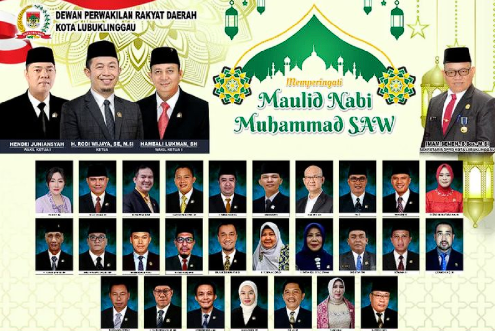 Peringatan Maulid Nabi Muhammad SAW, DPRD Kota Lubuklinggau Sampaikan Pesan Perdamaian