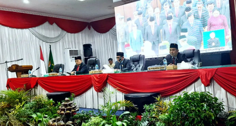 Rapat Paripurna DPRD Kabupaten Musi Rawas Utara Dengarkan Pidato Presiden RI pada Sidang Tahunan MPR RI dan Sidang Bersama DPD RI dan DPR RI Tahun 2023