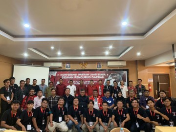 Ketua Terpilih PA GMNI Sumsel, Bung Giri Ramanda Kiemas, dalam Orasi Sambutanya Mengucapkan Terimakasih Kepada Rekan-rekan Peserta Yang Mewakili dari DPC kabupaten kota yang ada di Sumsel