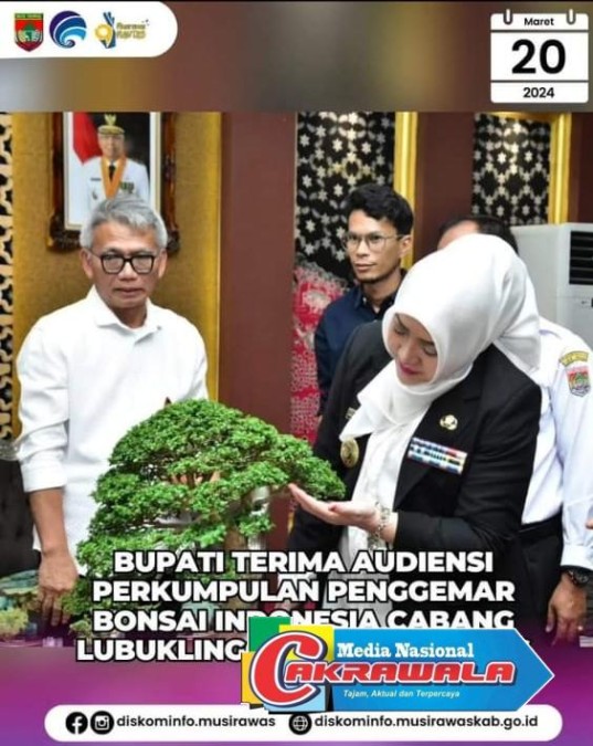 Bupati Musi Rawas Hj Ratna Machmud Audiensi Bersama Perkumpulan Pengemar Bonsai Indonesia ( PPBI)