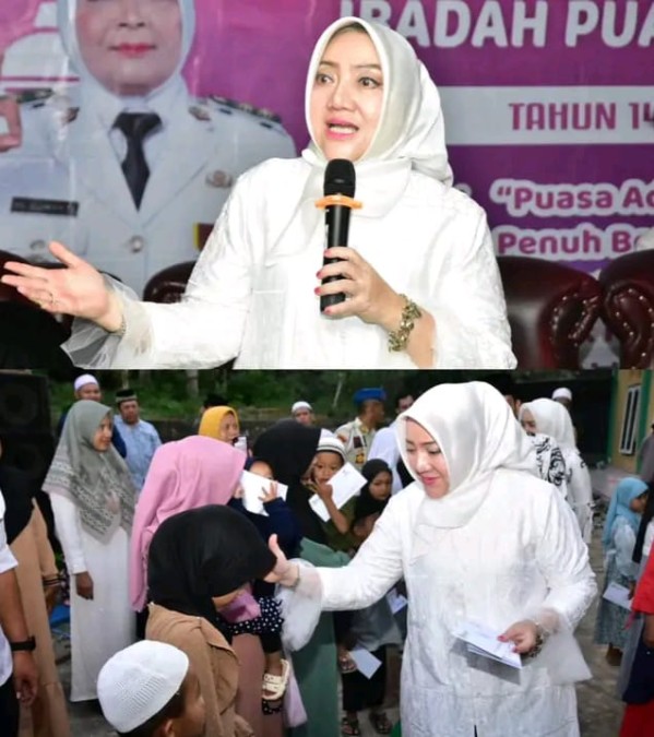 Hj Ratna Machmud Serahkan Bantuan Dana Sosial untuk Masjid Nurul Yakin dan Yatim Piatu di Desa Bangunrejo