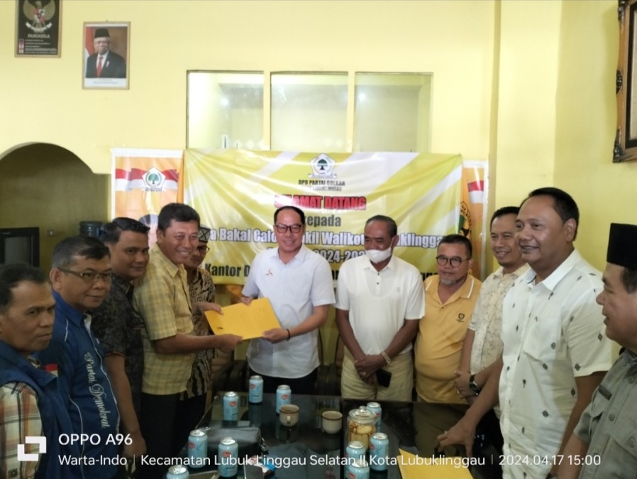 Ingin Membangun Lubuklinggau Taufik Siswanto Daftarkan Diri Sebagai Cawawako ke Golkar