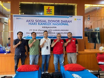 Peringati Bulan K3 Nasional dan Hari Kanker Sedunia, PLN UP3 Lubuklinggau Gelar Aksi Sosial Donor Darah