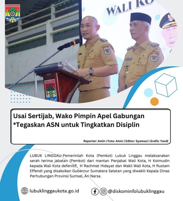 Usai Sertijab, Wako Pimpin Apel Gabungan *Tegaskan ASN untuk Tingkatkan Disiplin