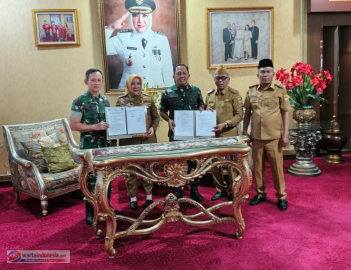 Pemerintah Kabupaten Musi Rawas Hibahkan 56 Ha Tanah Untuk Pembangunan Yon 947/Pangeran Amin di Desa Durian Remuk
